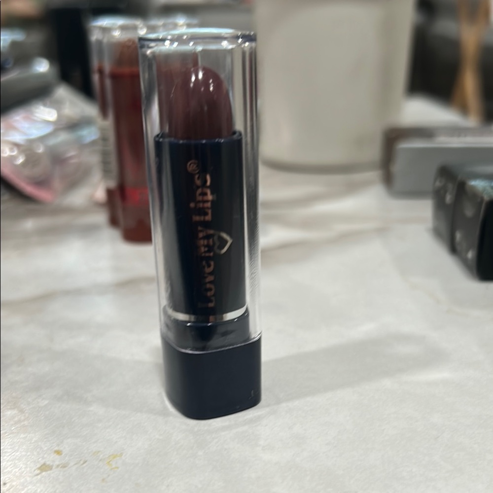 Bold Red Lipstick Sleek Design Makeup